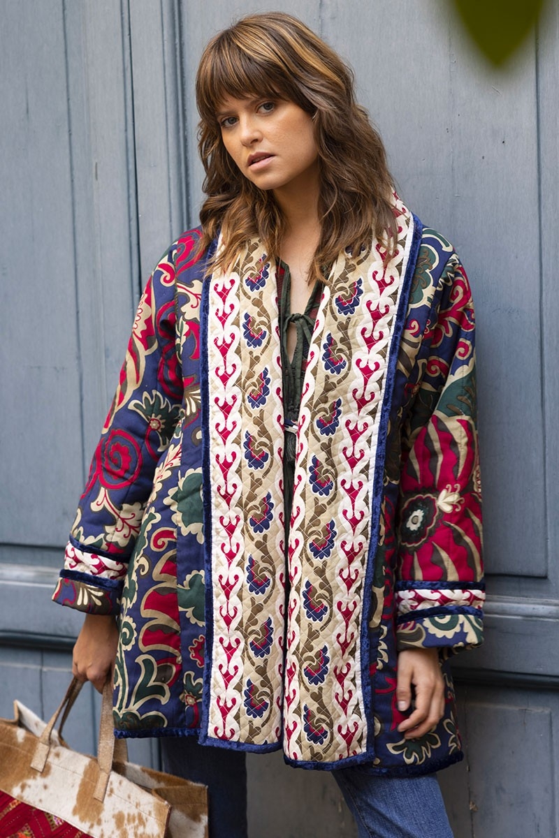 long sleeve floral quilted jacket GIORGIA - Miss June