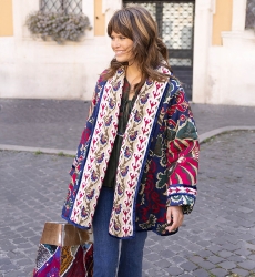 veste matelassée manche longue fleurie GIORGIA - Miss June