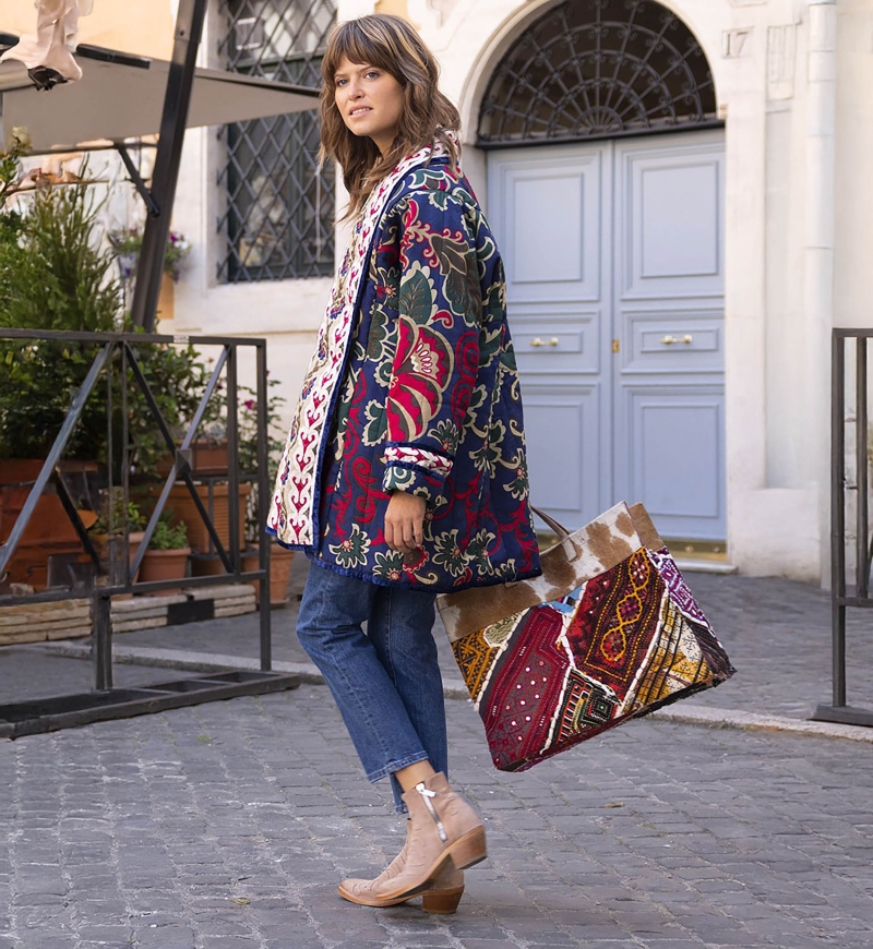 chaqueta acolchada floral manga larga GIORGIA - Miss June