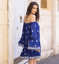 vestido corto bohemio manga larga SHINE - Miss June