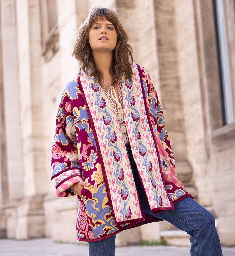 chaqueta acolchada floral manga larga GIORGIA - Miss June