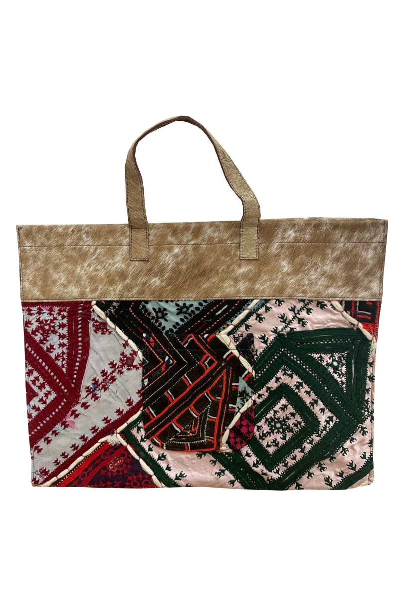 sac  Patchwork Large - multicouleur - 46x37cm - fantaisie boheme - Miss June Paris - 6