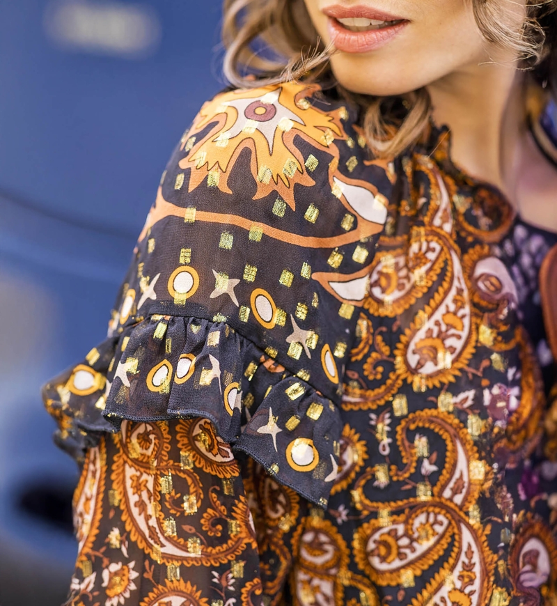 Regina blouse - paisley - flowing fabric - Miss June Paris - 5