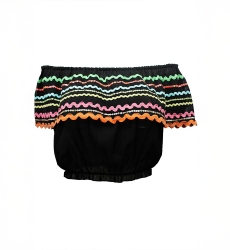 Top BLOOM – Spalle scoperte – Manica corta – Cotone bohémien – Miss June Paris – 4