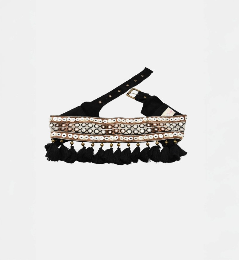 DAPHNE Belt – black – cotton – bohemian – Miss June Paris – 1