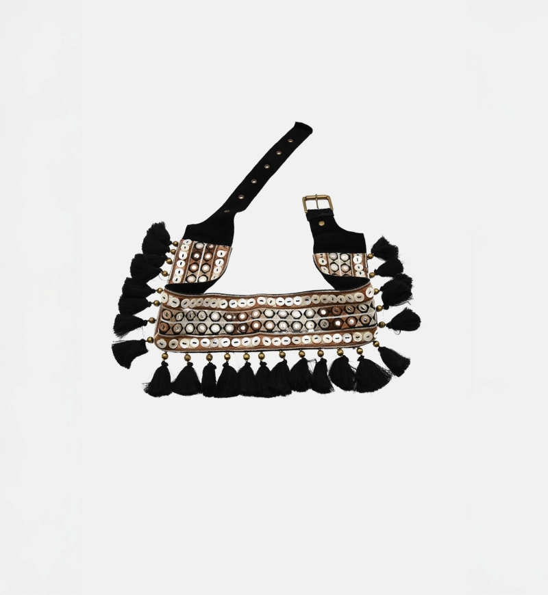 ceinture  DAPHNE  - noire - coton -boheme- Miss June Paris - 2