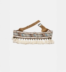 DAPHNE Belt – white/blue – cotton – bohemian – Miss June Paris – 1