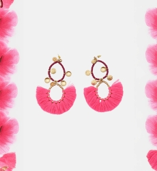 Fancy bohemian FRINGES earrings - Miss June
