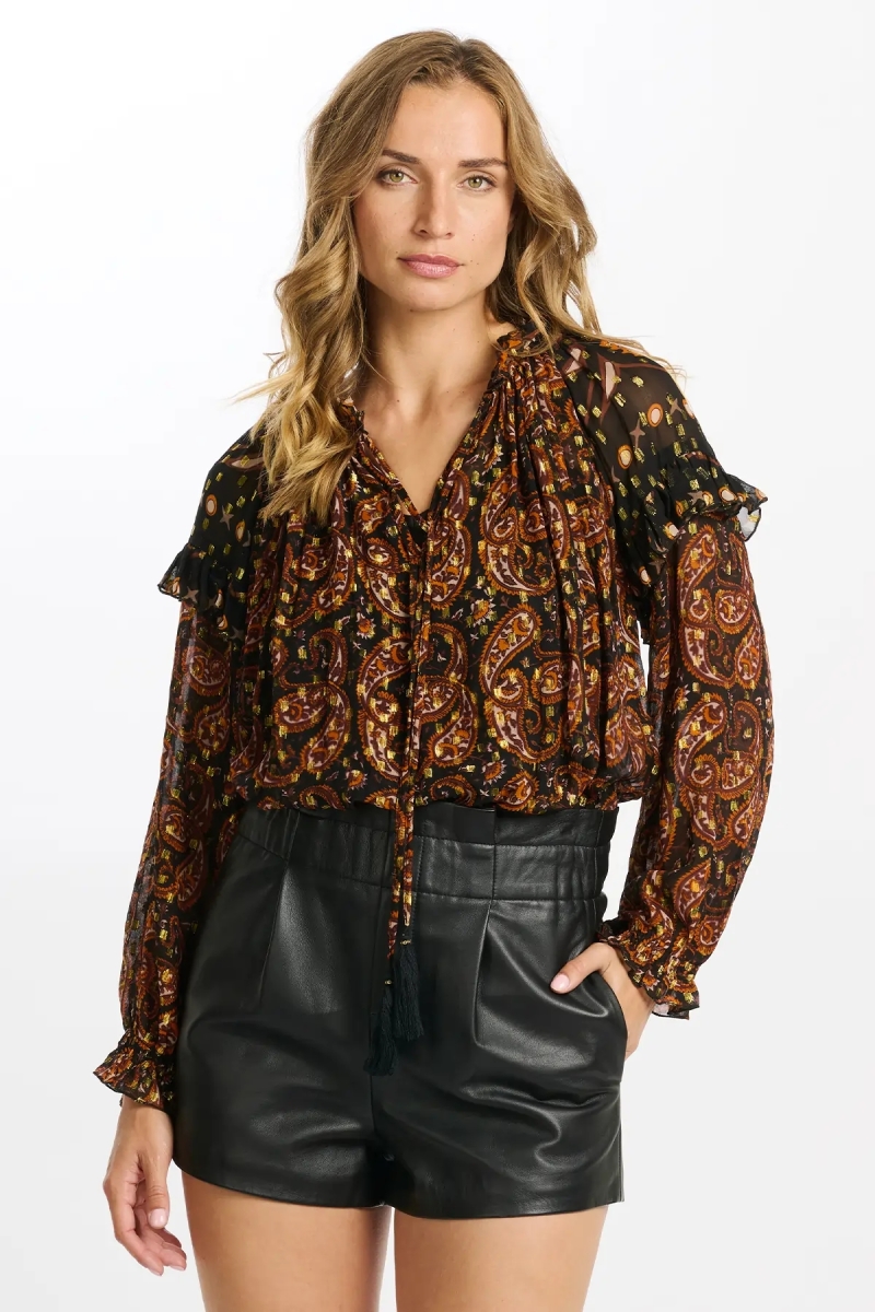 Regina blouse - paisley - flowing fabric - Miss June Paris