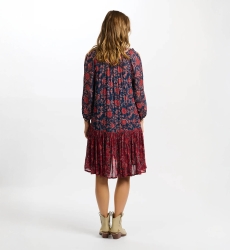 long sleeve floral short dress LEONORE - Miss June