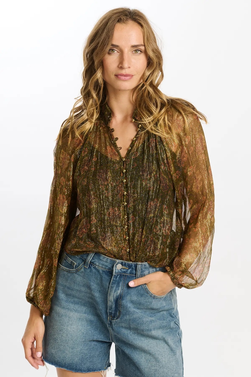 chemise manche longue fleurie CLARA - Miss June