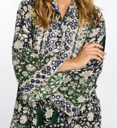 robe courte manche longue boheme OCEANE - Miss June