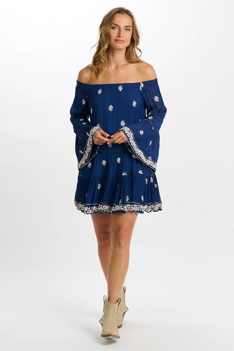 long sleeves bohemian short dress SHINE  - Miss June