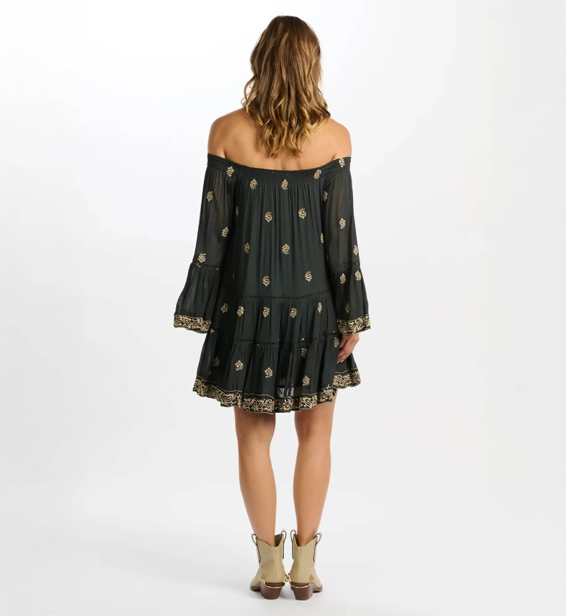 long sleeves bohemian short dress SHINE  - Miss June