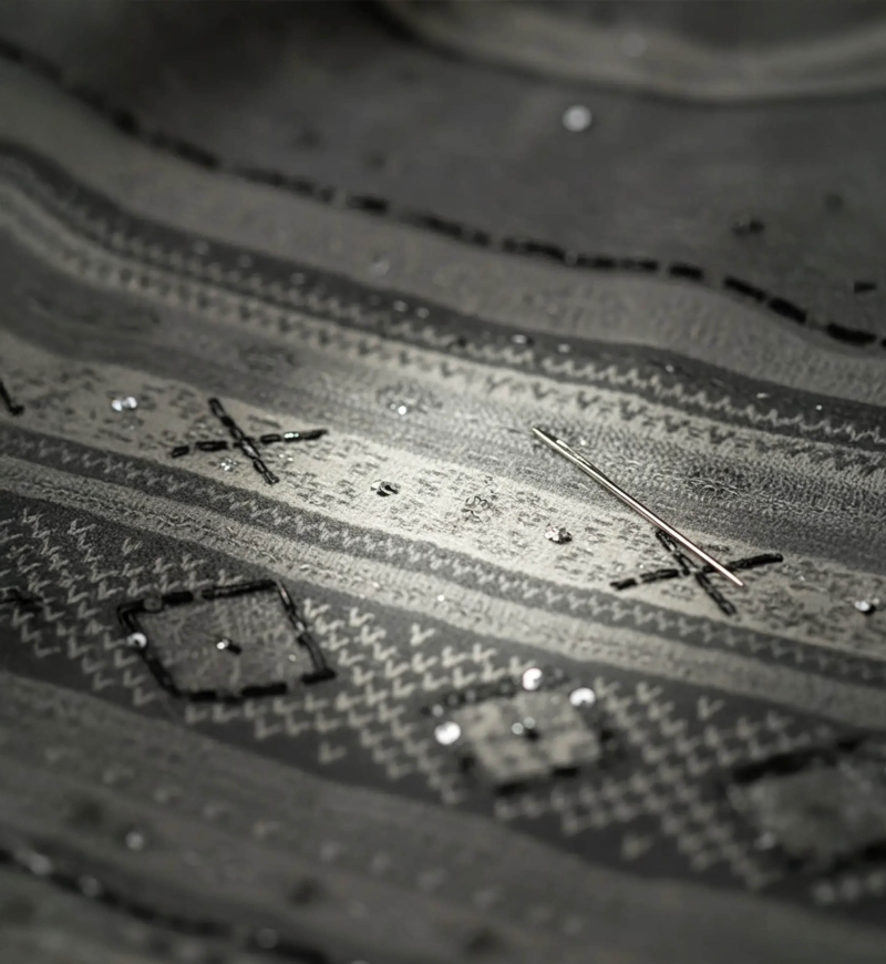 echarpe kendra - laine grise - 3