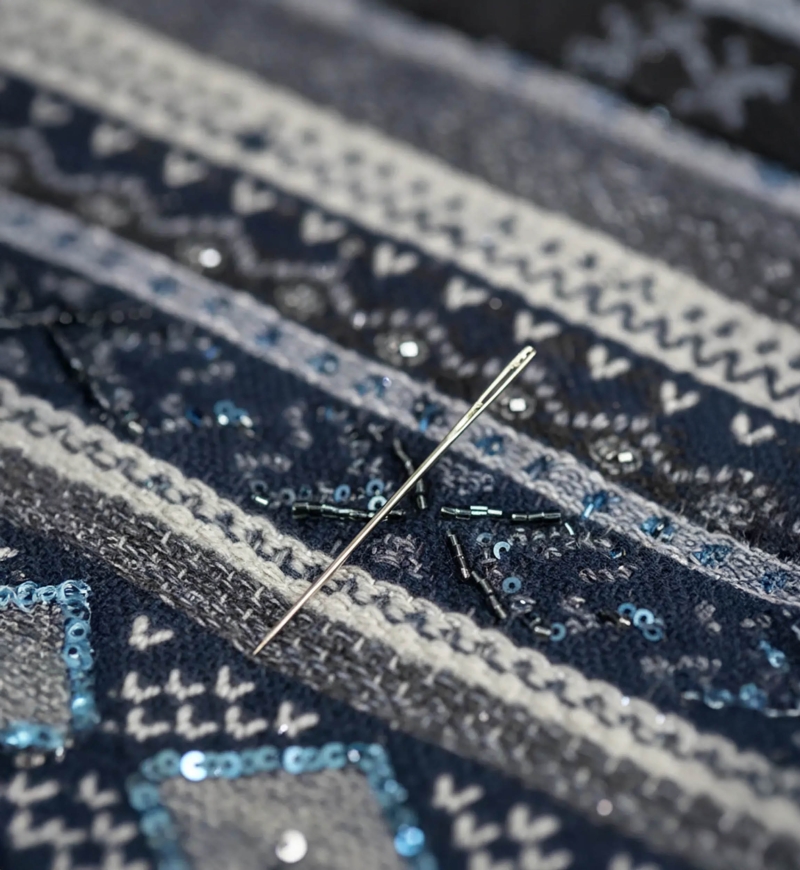 Sciarpa Kendra - lana blu - 3