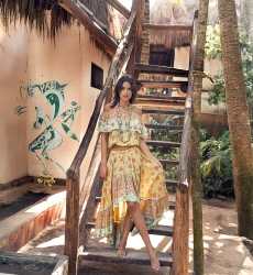 Top HOLLA – Stampa floreale – Manica corta – Bohémien – Miss June Paris – 4