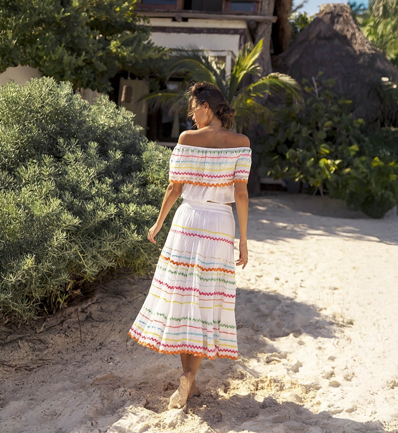 BLOOM Top – Schulterfrei – Kurzarm – Boho-Baumwolle – Miss June Paris – 2