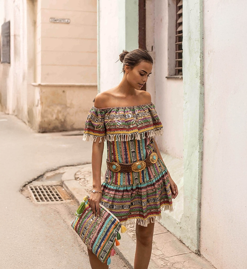 bohemian cotton clutch bag LAVISH - Miss June