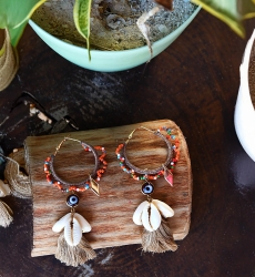 STRIP Earrings – Multicolor – Bohemian Costume Jewelry – Miss June Paris – 5