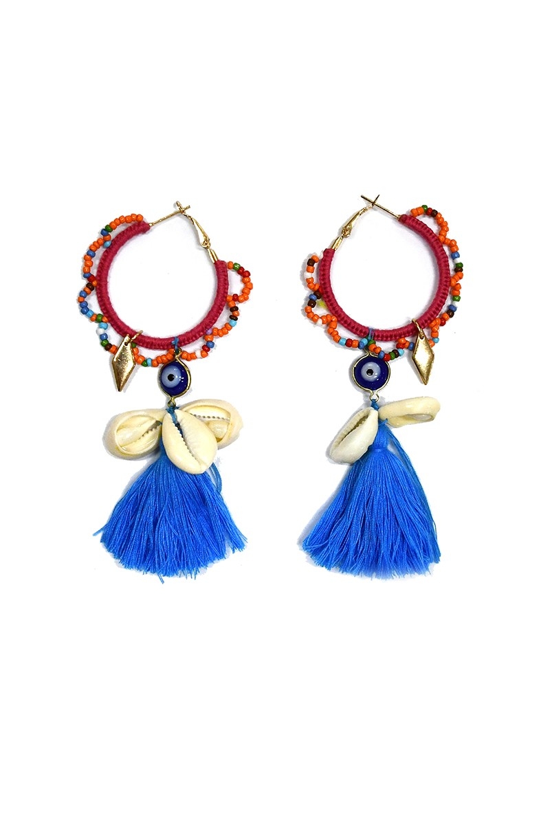 Pendientes STRIP – Multicolor – Bisutería bohemia – Miss June Paris – 1