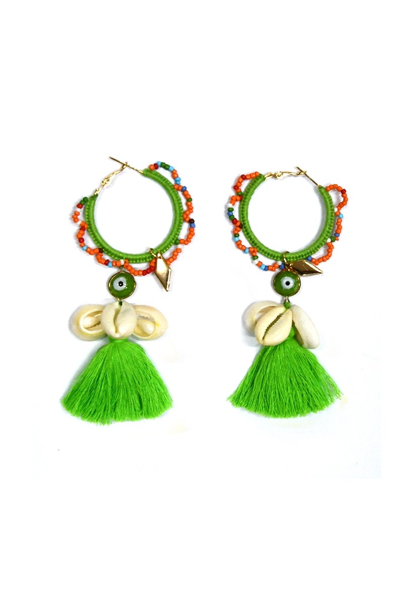 STRIP Earrings – Multicolor – Bohemian Costume Jewelry – Miss June Paris – 2