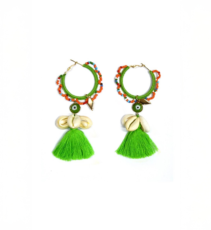 STRIP Earrings – Multicolor – Bohemian Costume Jewelry – Miss June Paris – 2