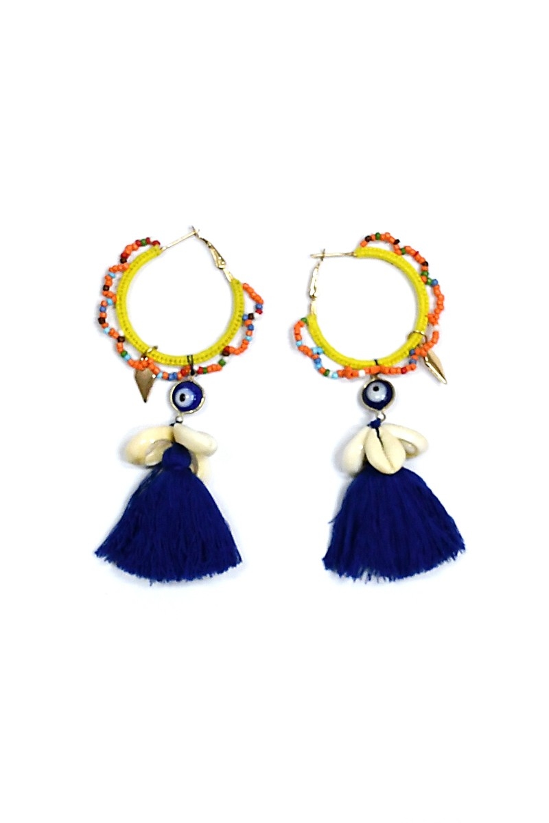 STRIP Earrings – Multicolor – Bohemian Costume Jewelry – Miss June Paris – 3