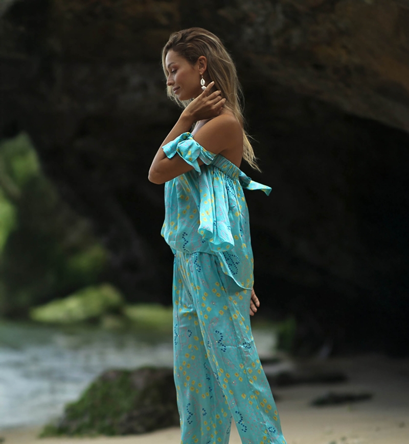 Isha T-Shirt – Türkis – Boho-Stil – Miss June Paris – 3