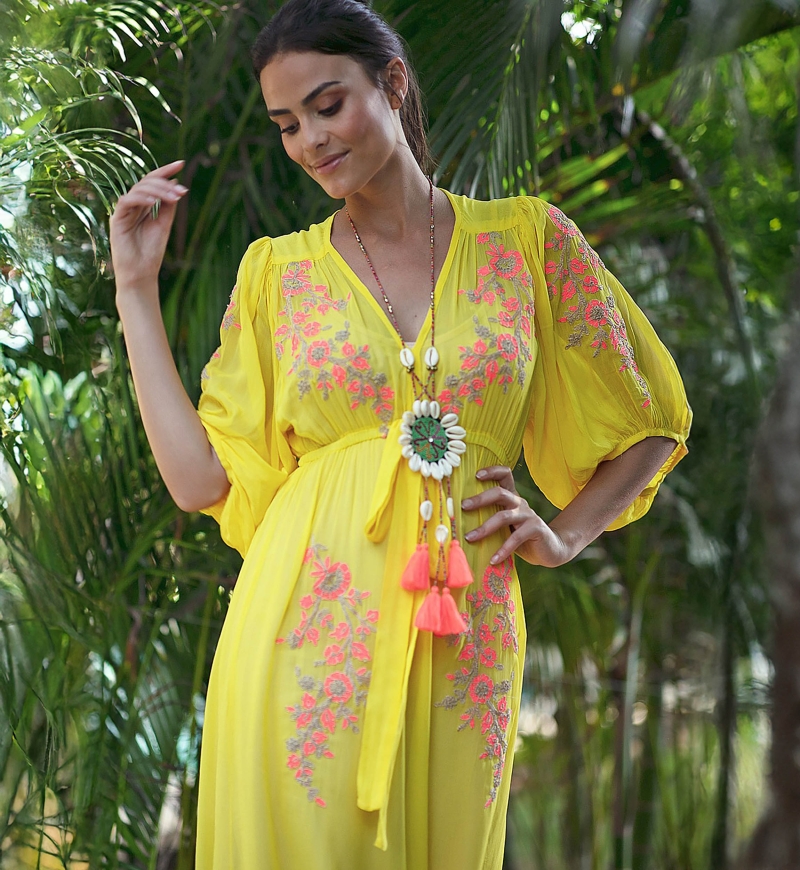 Long bohemian costume necklace MOKARA - Miss June