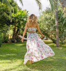 Vestido Largo Petal – Floral – Sin mangas – Miss June Paris – 3