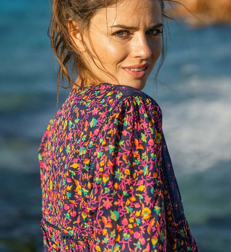 Blusa BUBBLES – Manga larga – Voile de algodón – Bohemia – Miss June Paris – 2