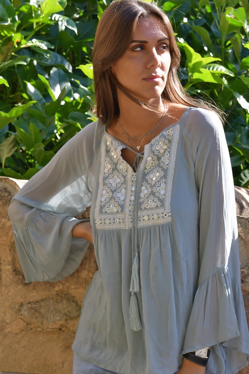 blouse manche longue boheme MOSS - Miss June