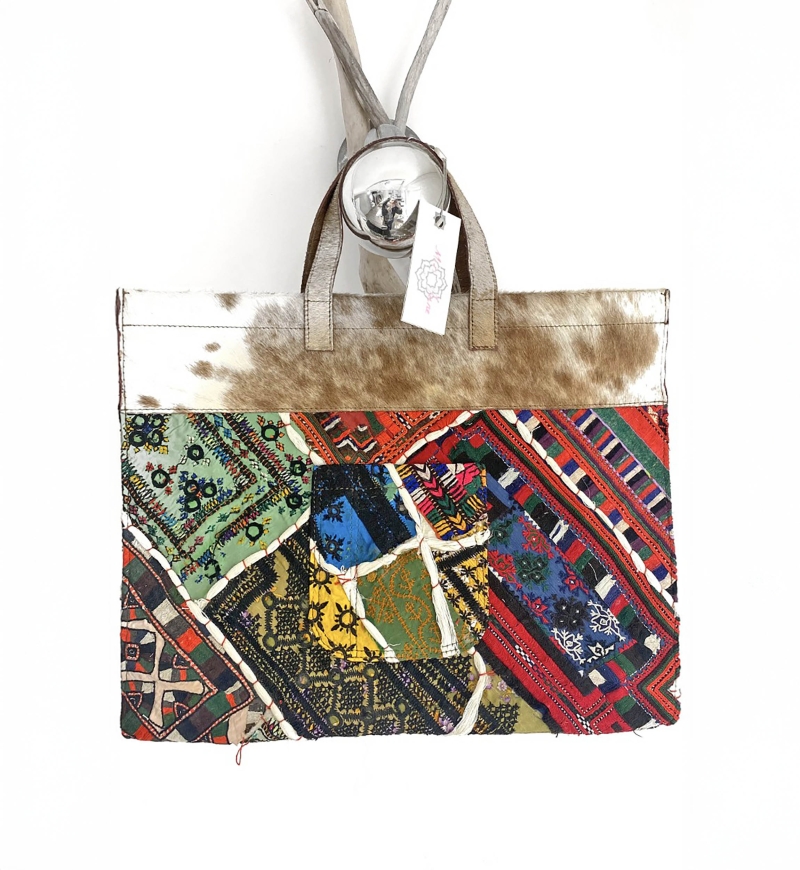 sac  Patchwork Large - multicouleur - 46x37cm - fantaisie boheme - Miss June Paris - 1