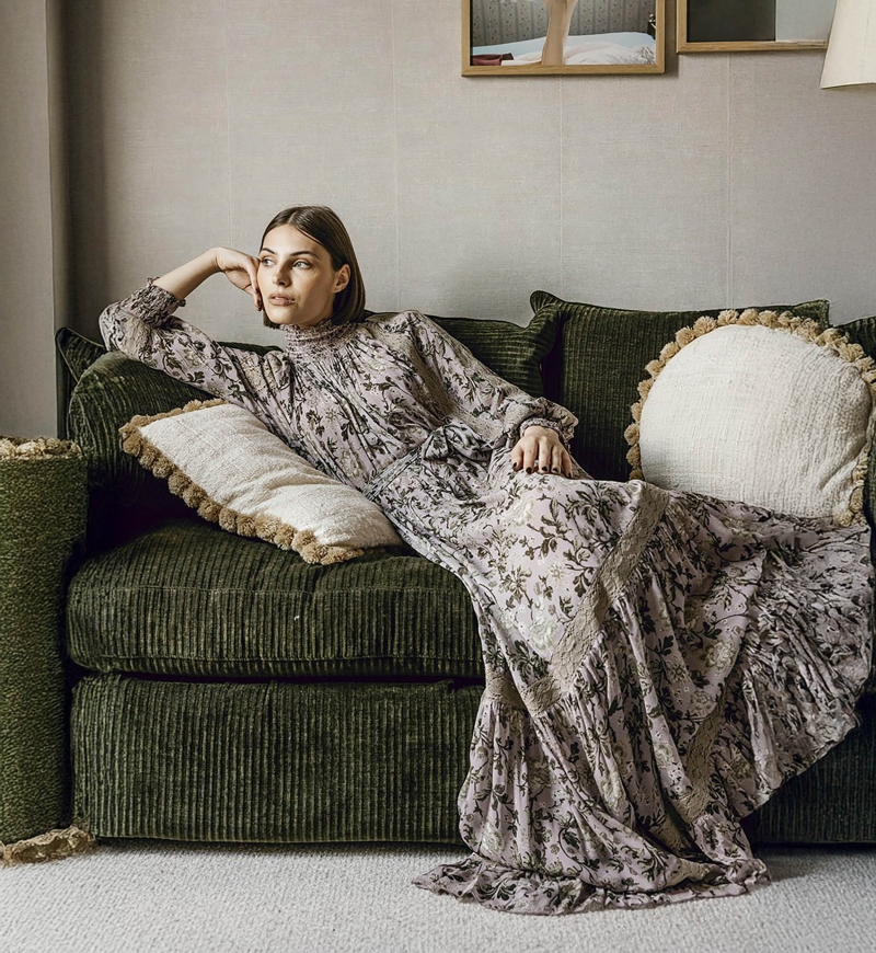 robe longue manche longue fleurie ADELE - Miss June